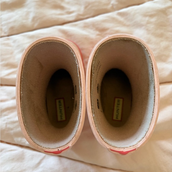 Hunter Rain Boots- blush pink with dark pink trim- toddler 6 - Picture 3 of 5
